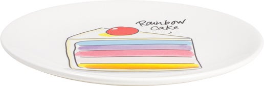 Blond Amsterdam gebaksbord Even Bijkletsen rainbow cake D 18 H 1,5 cm