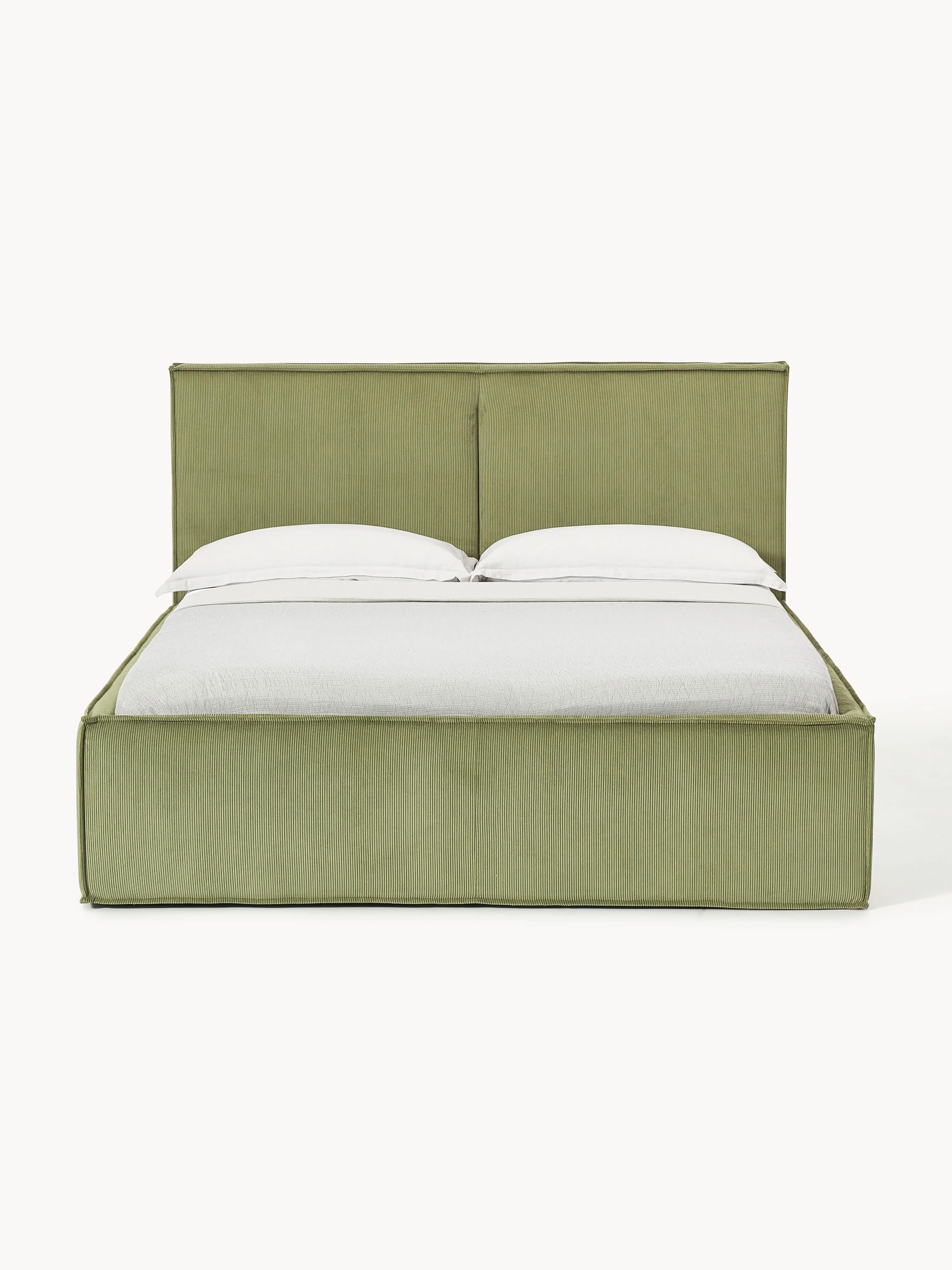 Corduroy gestoffeerd bed Dream met opbergruimte