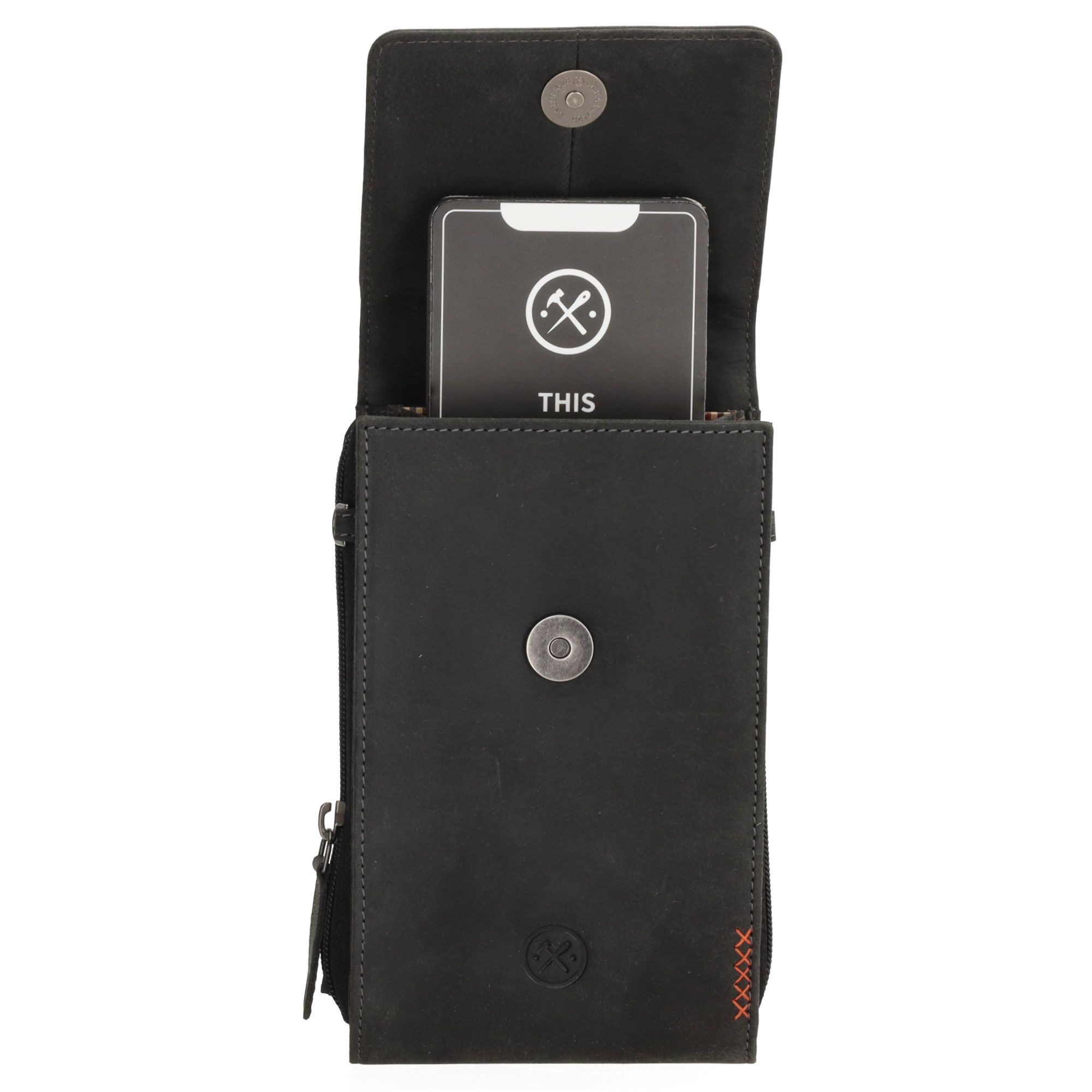 Hide & Stitches Idaho Telefoontasje Zwart