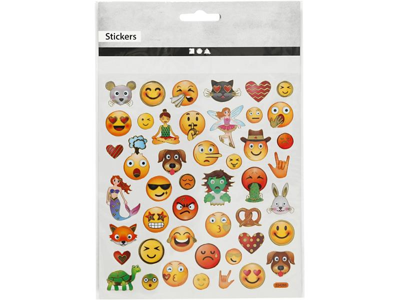 Creativ Company Motivsticker Emoji 1 Blatt Bunte Aufkleber
