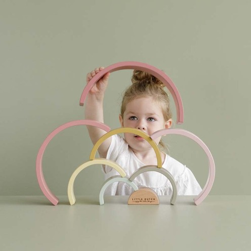Arc en Ciel en bois Rose - LITTLE DUTCH