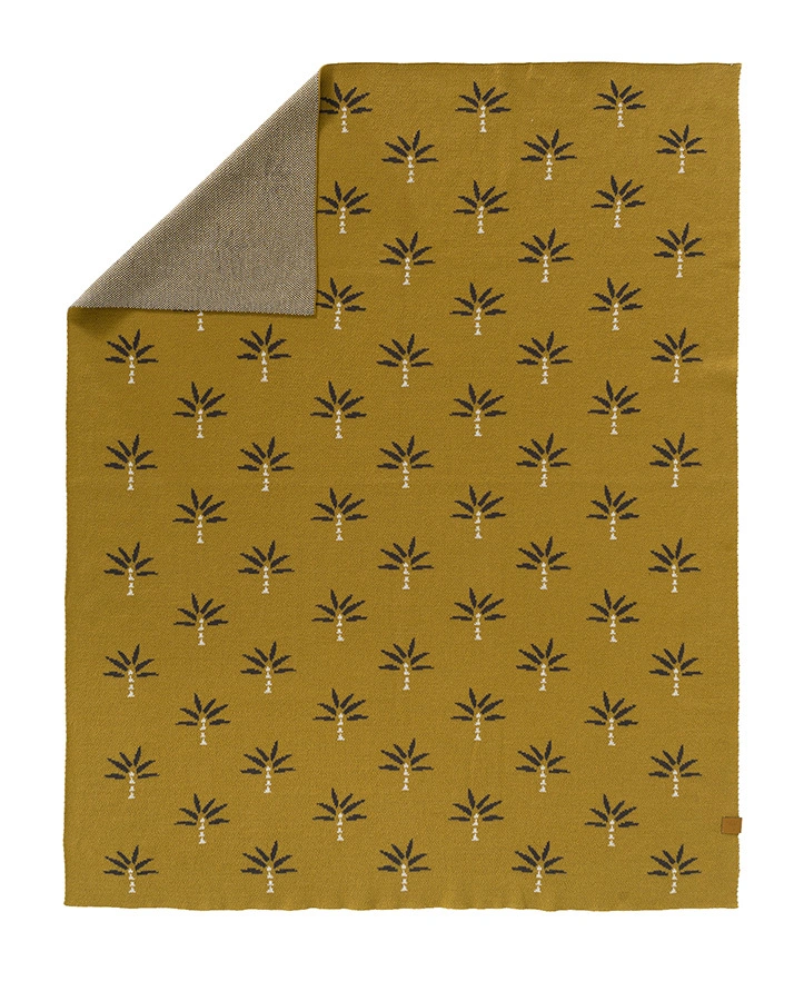Kuscheldecke PALMTREE (80x100) in ocker