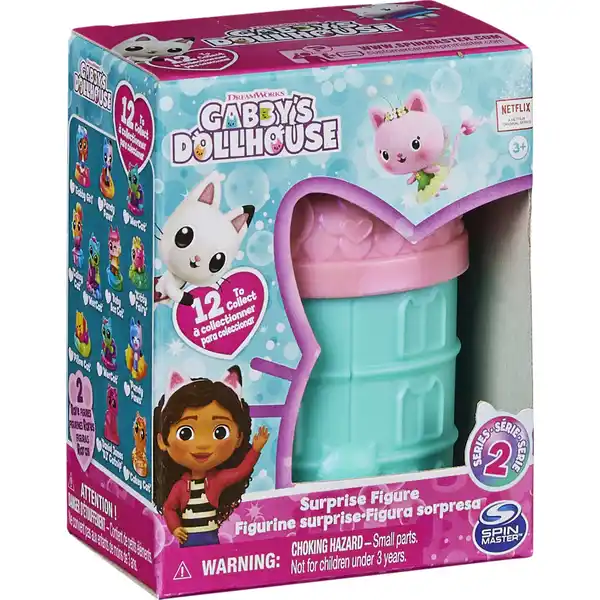 Gabby‘s Dollhouse, Mini Überraschungs-Figuren (verschiedene Serien-Charaktere) mit Aufsteller