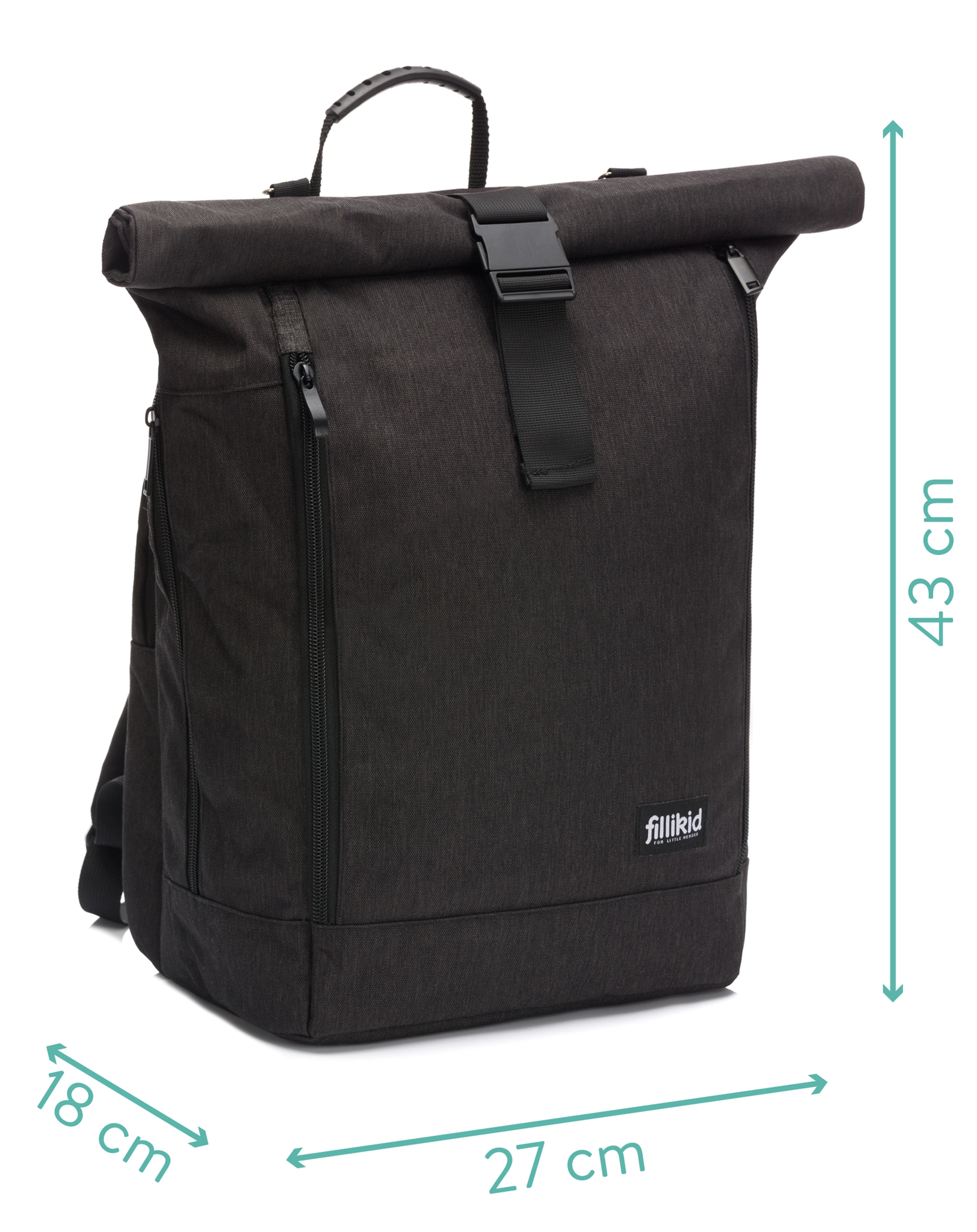 Wickelrucksack DUBLIN in schwarz