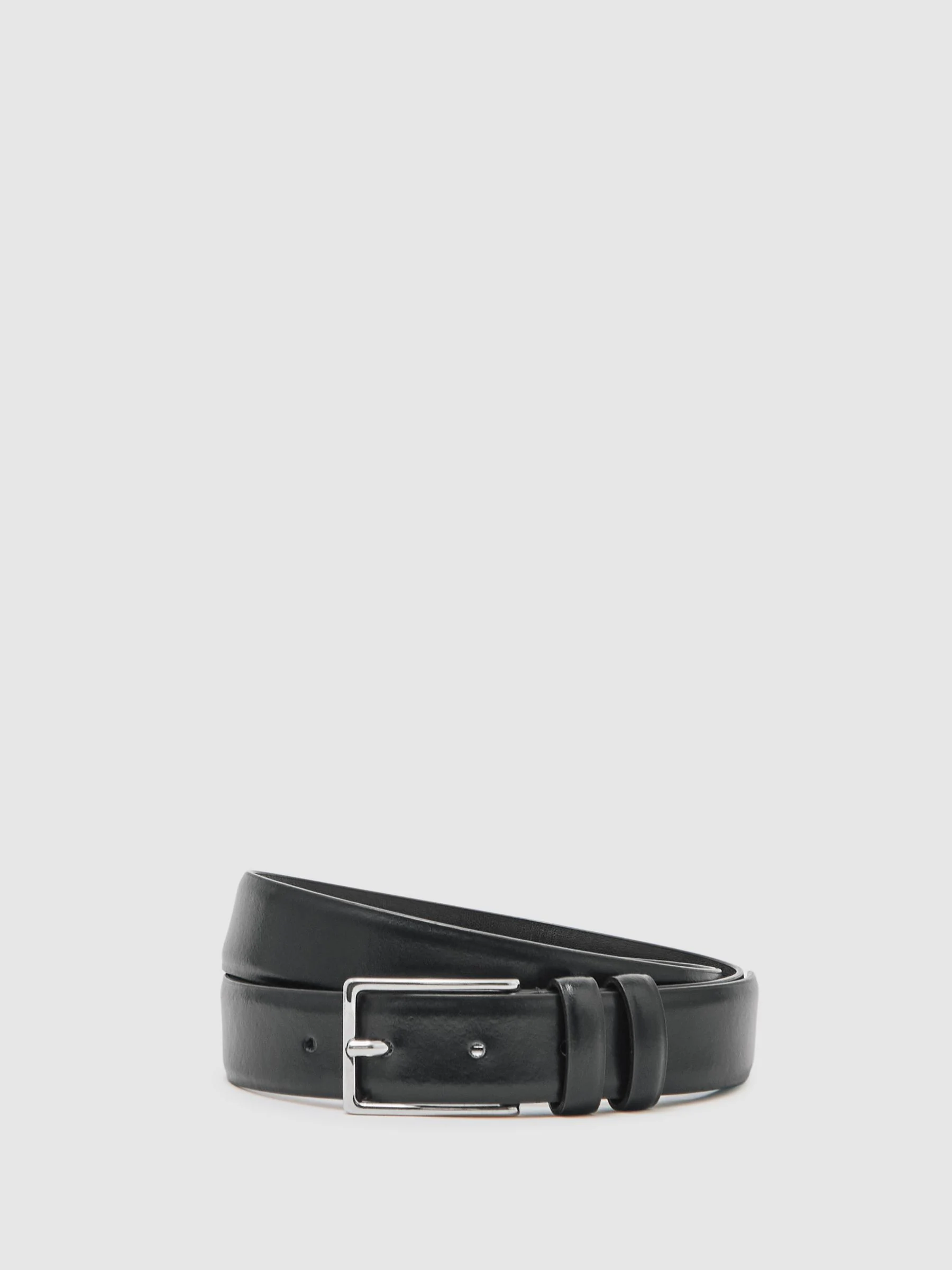 Zwart - Reiss - Dante - Gladde leren riem