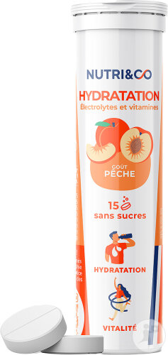 Nutri&Co Electrolytes Pêche 15 Comprimés