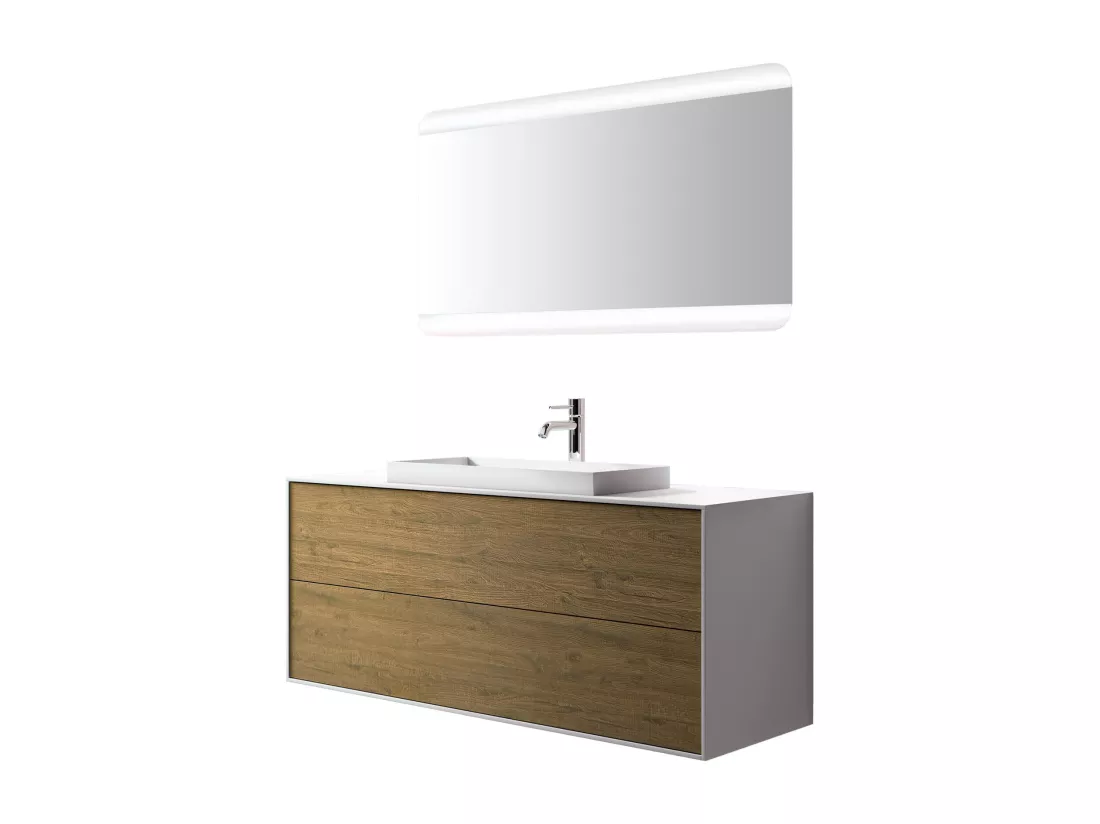 Ensemble de salle de bain 3 pièces IGEA chêne miel