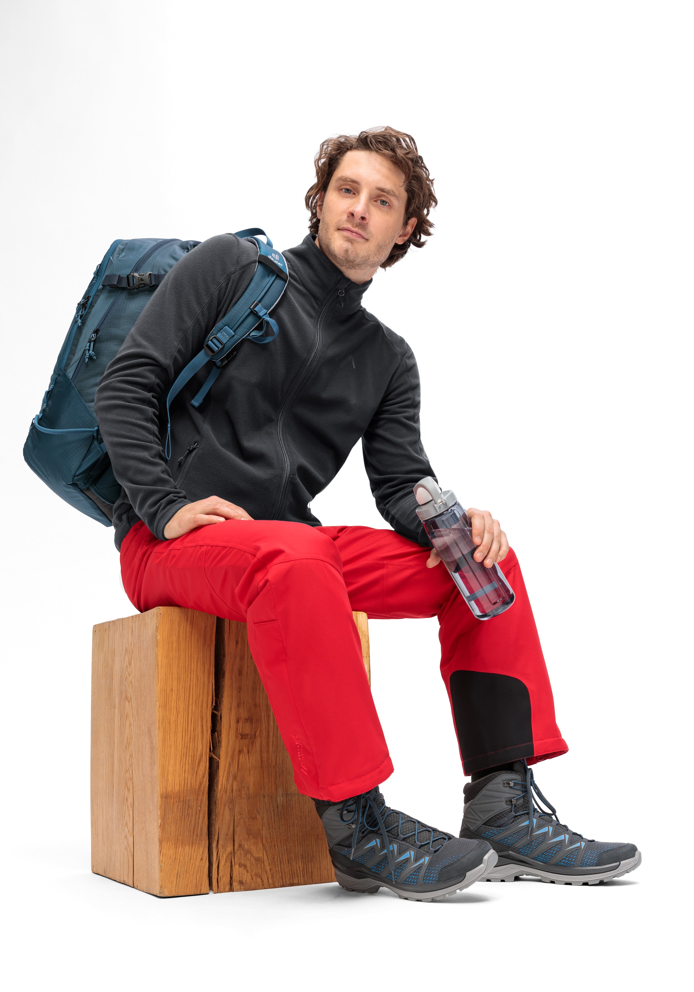 Maier Sports Fleecejacke »Dennis Jacket M« Herren Midlayer, pflegeleichtes Fleece mit 2 RV-Taschen