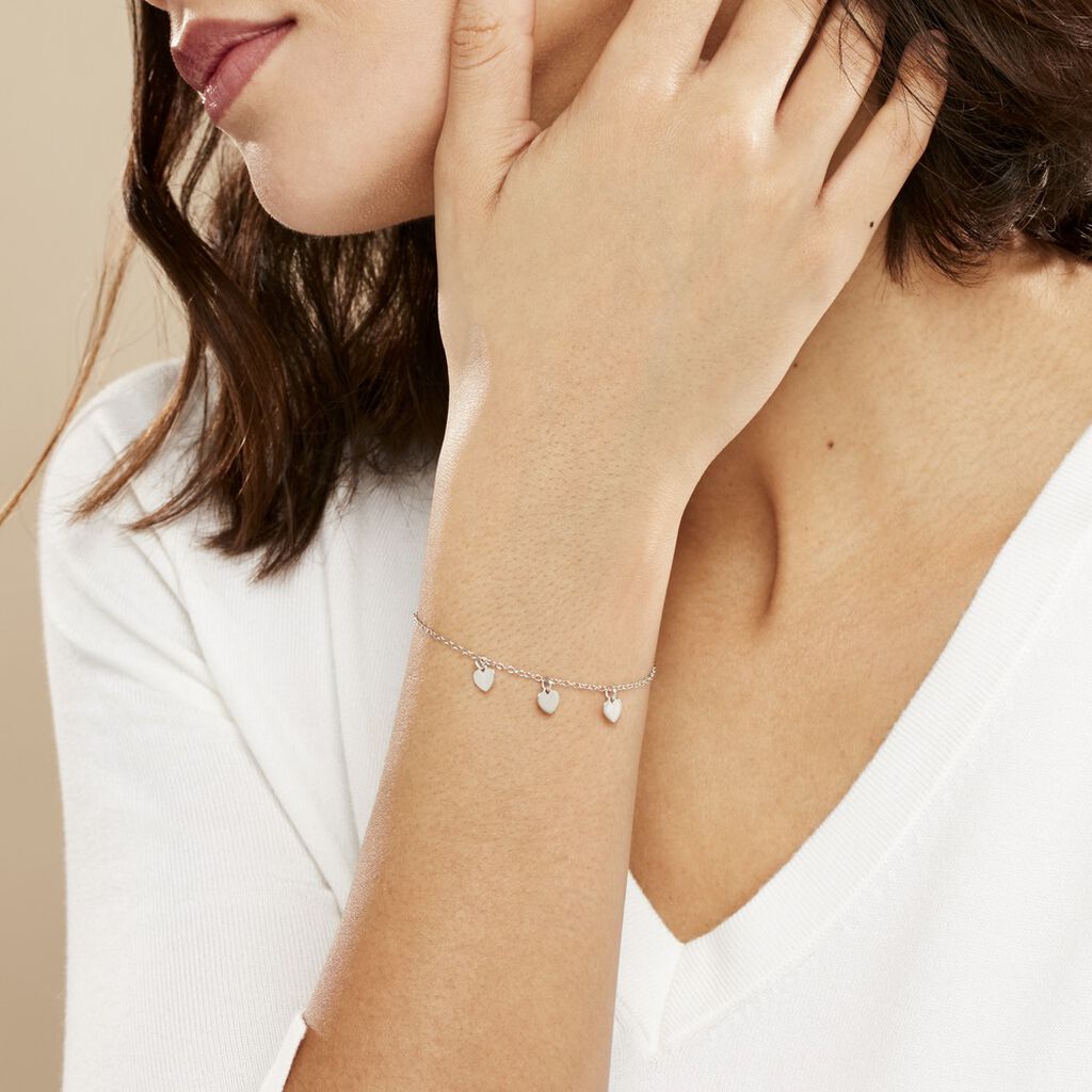 Bracelet Maryline Argent Blanc