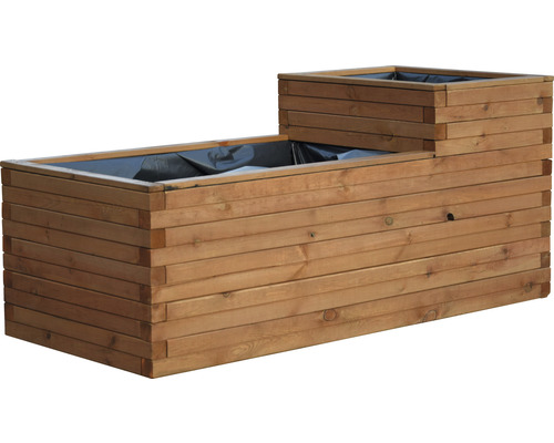 Verhoogde vijver, minivijver, verhoogd bed dobar Superb 450 l 180 x 78 x 80 cm bruin