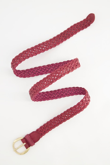 Ledergürtel, Flechtoptik, Metallic-Schließe