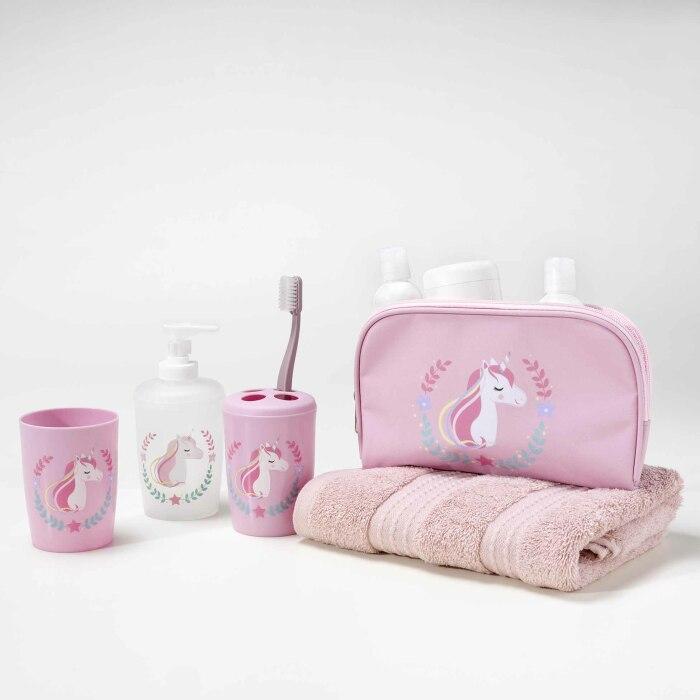 SET 4 ACCESSOIRES SALLE DE BAIN IMPRIME ZOELIE