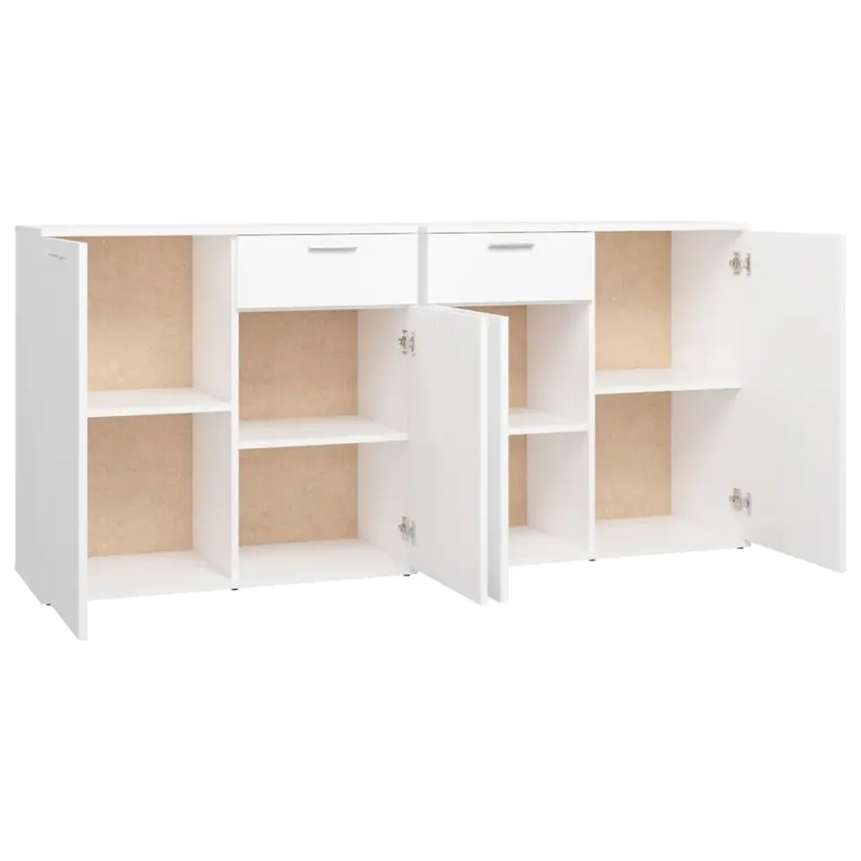 vidaXL - Dressoir - Wit - Bewerkt hout