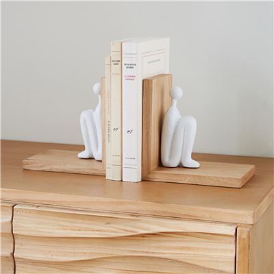 Lot de 2 serre-livres personnages