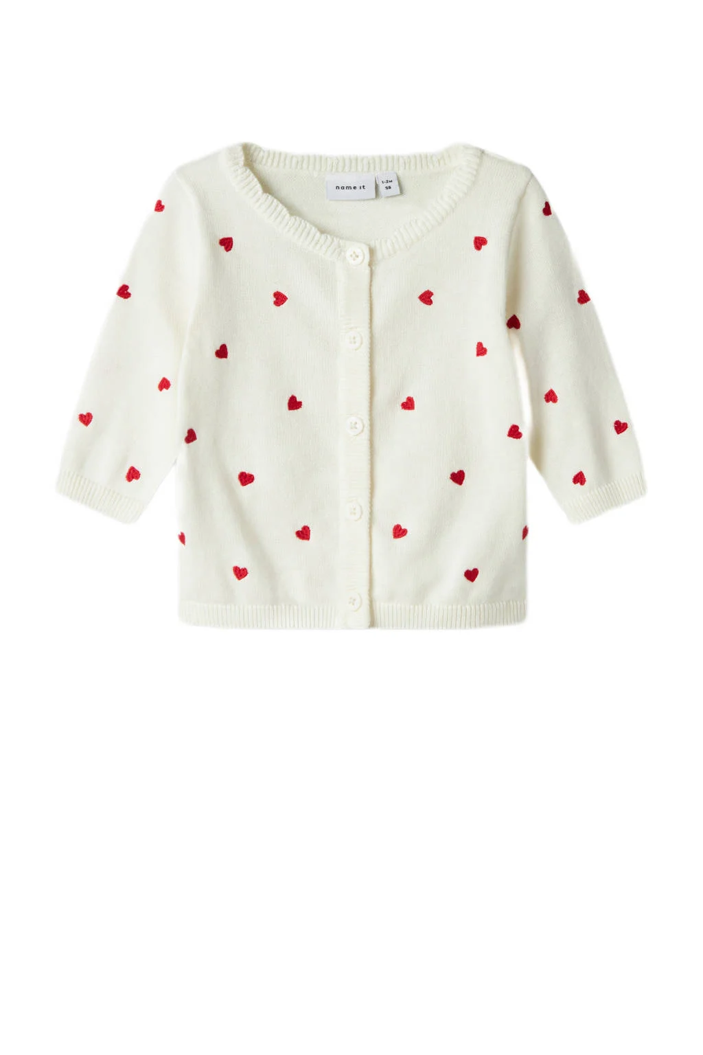NAME IT vest ecru fijn gebreid
