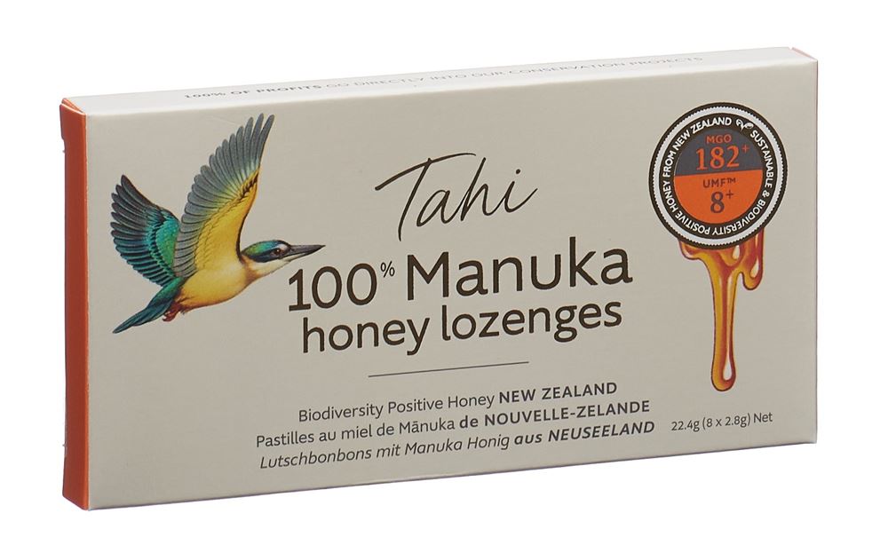 TAHI Lutschbonbons mit Manuka Honig Pastillen UMF 8  Blist 22.4 g