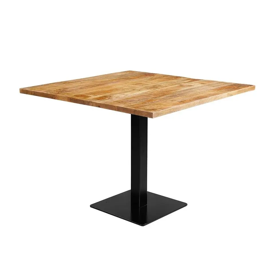 Mangohoutonline - Horecatafel Vierkant 100x100cm Vierkant - Bruin - Mahom