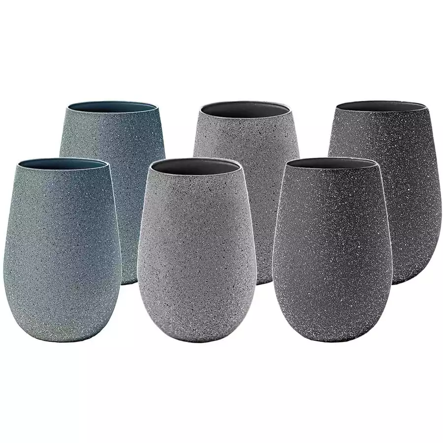 Stölze Lausitz Becher STONES 465 ml 6er Set grau