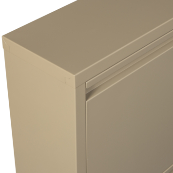 WOOOD schoenenkast Sabine 3-vaks zand metaal 103 x 66 x 16 cm
