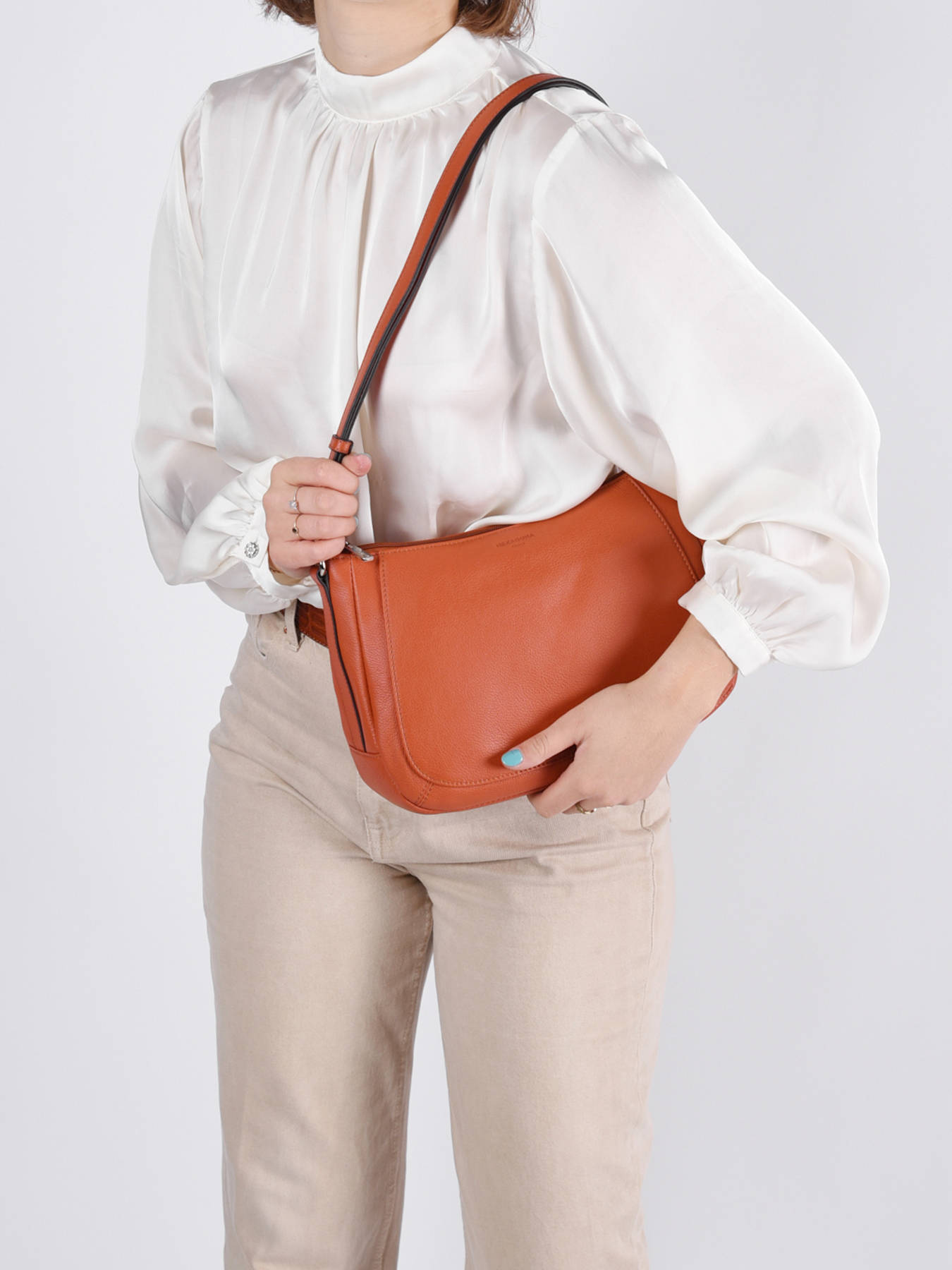 Sac bandoulire Confort cuir HEXAGONA
