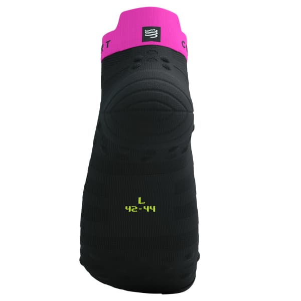 Chaussette running COMPRESSPORT PRO RACING SOCKS V4.0 ULTRALIGHT RUN LOW BLACK/SAFE YELLOW/NEO PINK
