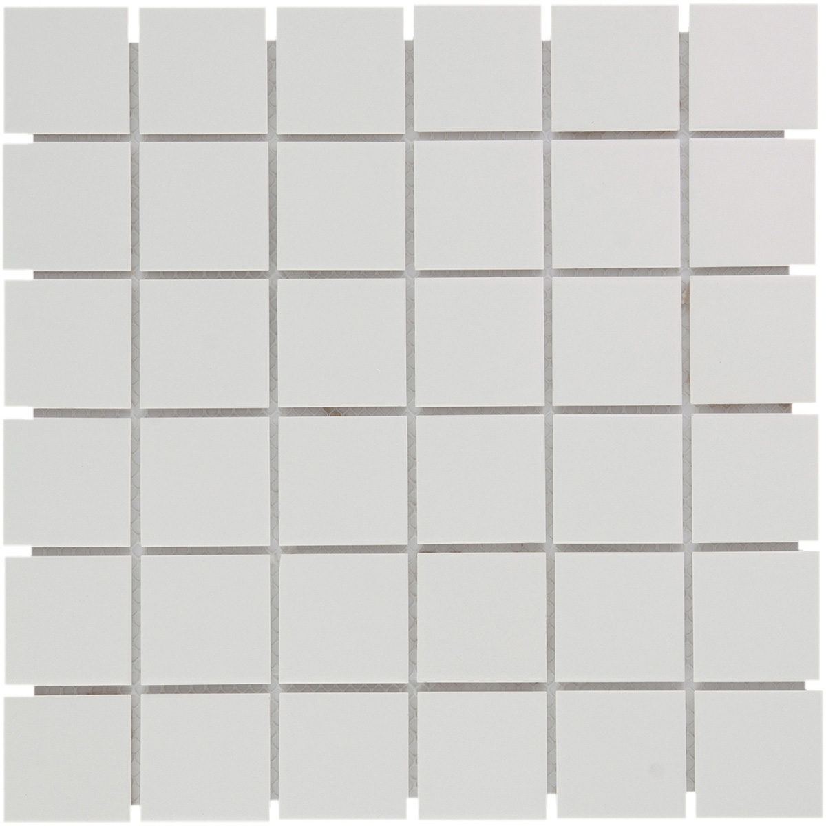 Tegelsample: The Mosaic Factory London vierkante mozaïek tegels 5x5cm super wit
