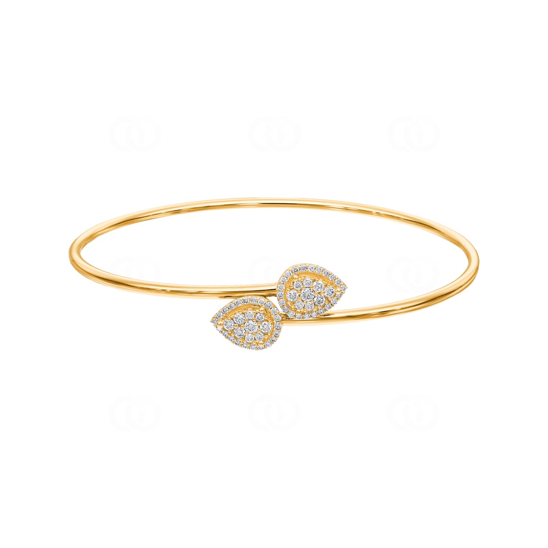 0.50 Karat Diamantarmreif 750/18 K Gelbgold