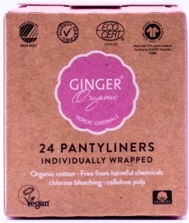 Ginger Organic Inlegkruisjes Bio Los Verpakt 24st