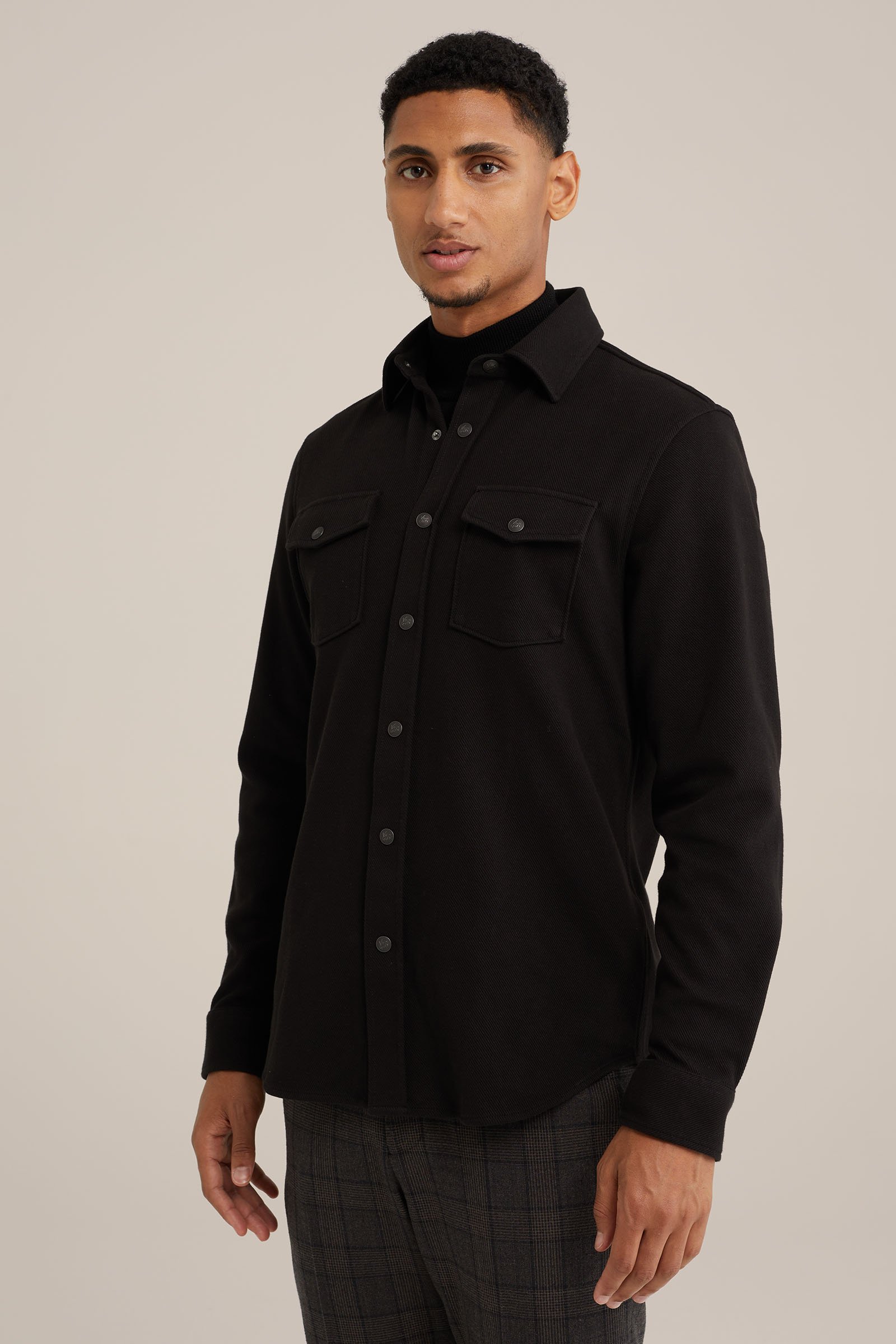 premium overshirt van gebreid materiaal Van Gils Zwart
