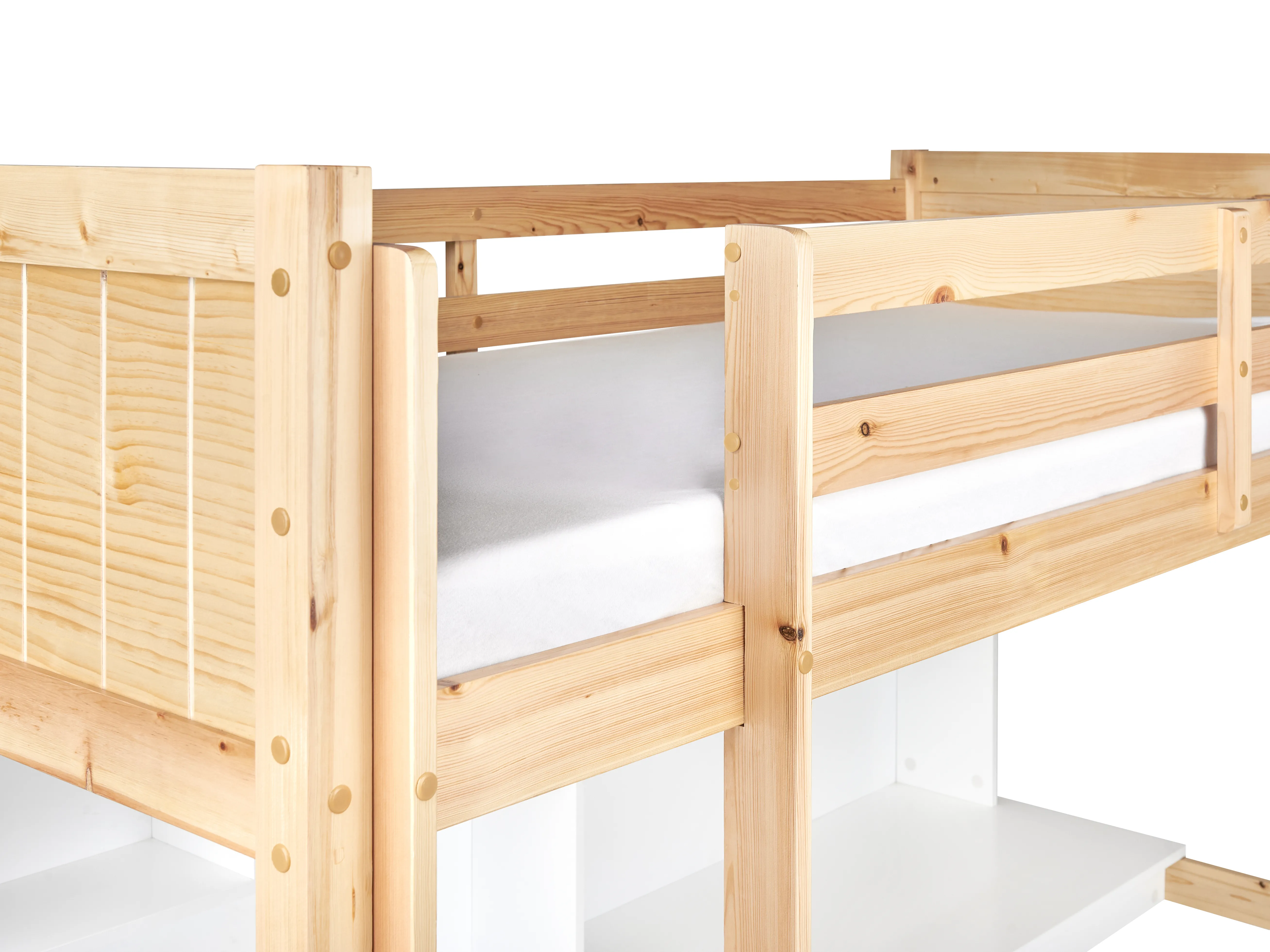 Hoogslaper met bureau Dennenhout FOUCAMONT 90 x 200 cm Lichtbruin