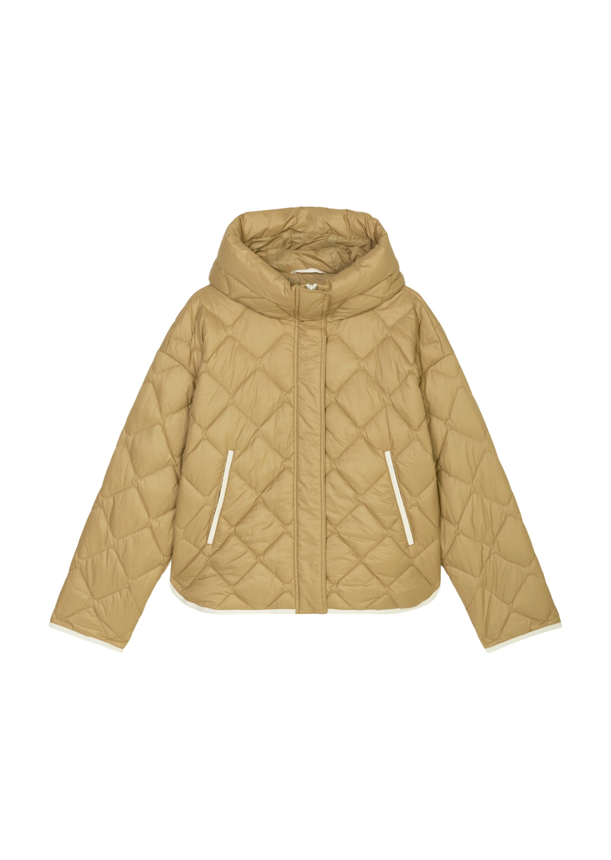 Leichte Kapuzen-Steppjacke regularaus recycelten Materialien
