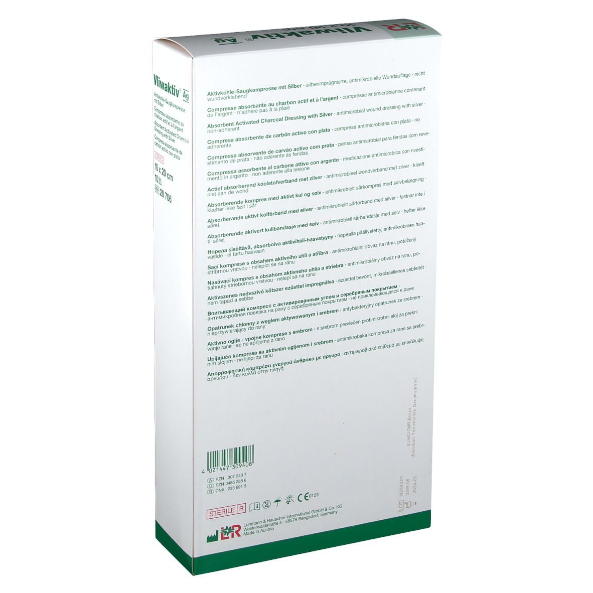 Vliwaktiv® AG Saugkompresse 10 cm x 20 cm