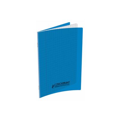 Conquérant Classique - Cahier polypro 17 x 22 cm - 48 pages - grands carreaux (Seyes) - bleu