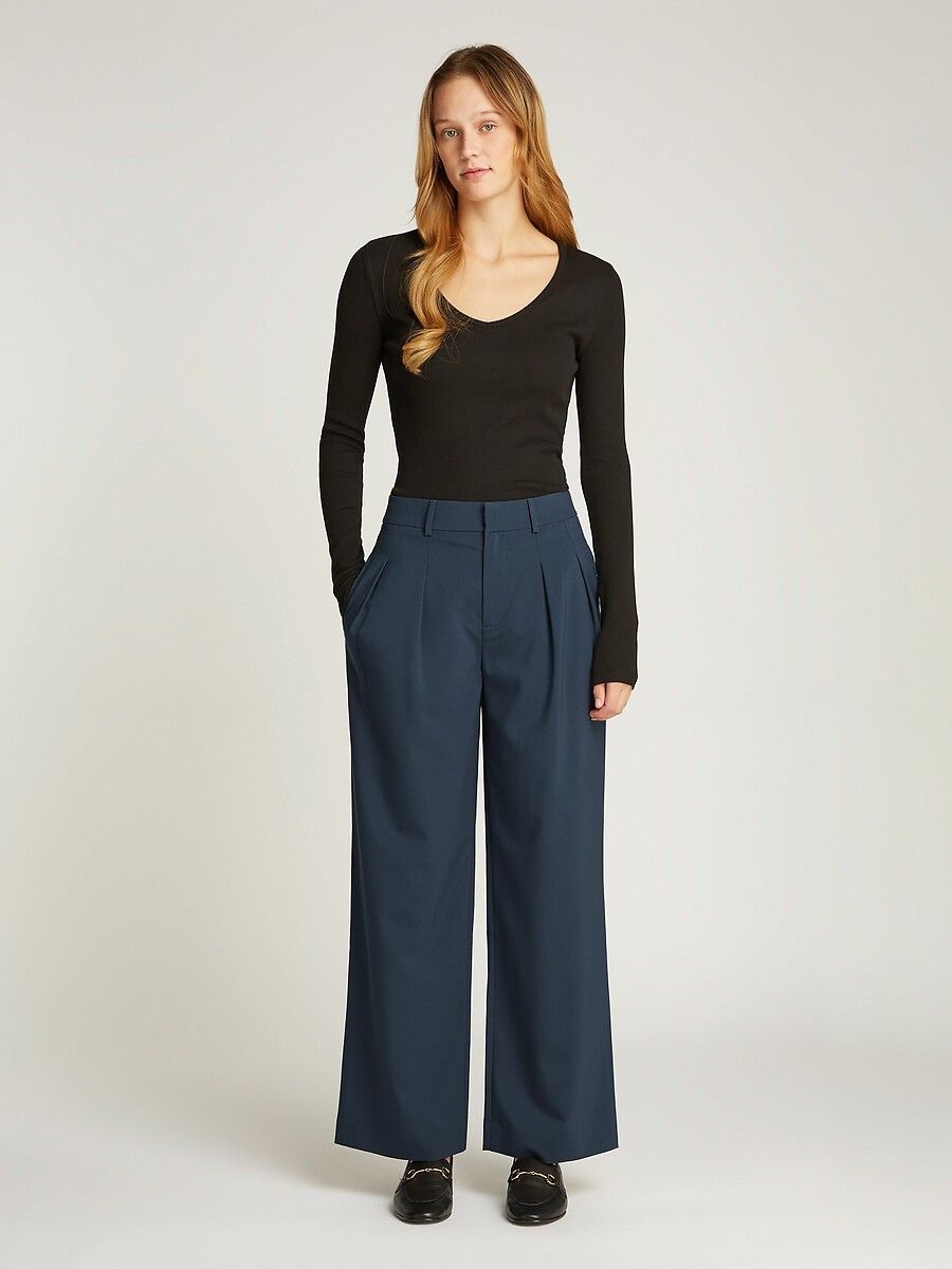 CALÇA JEANS CALVIN KLEIN<br>Calças largas com pregas