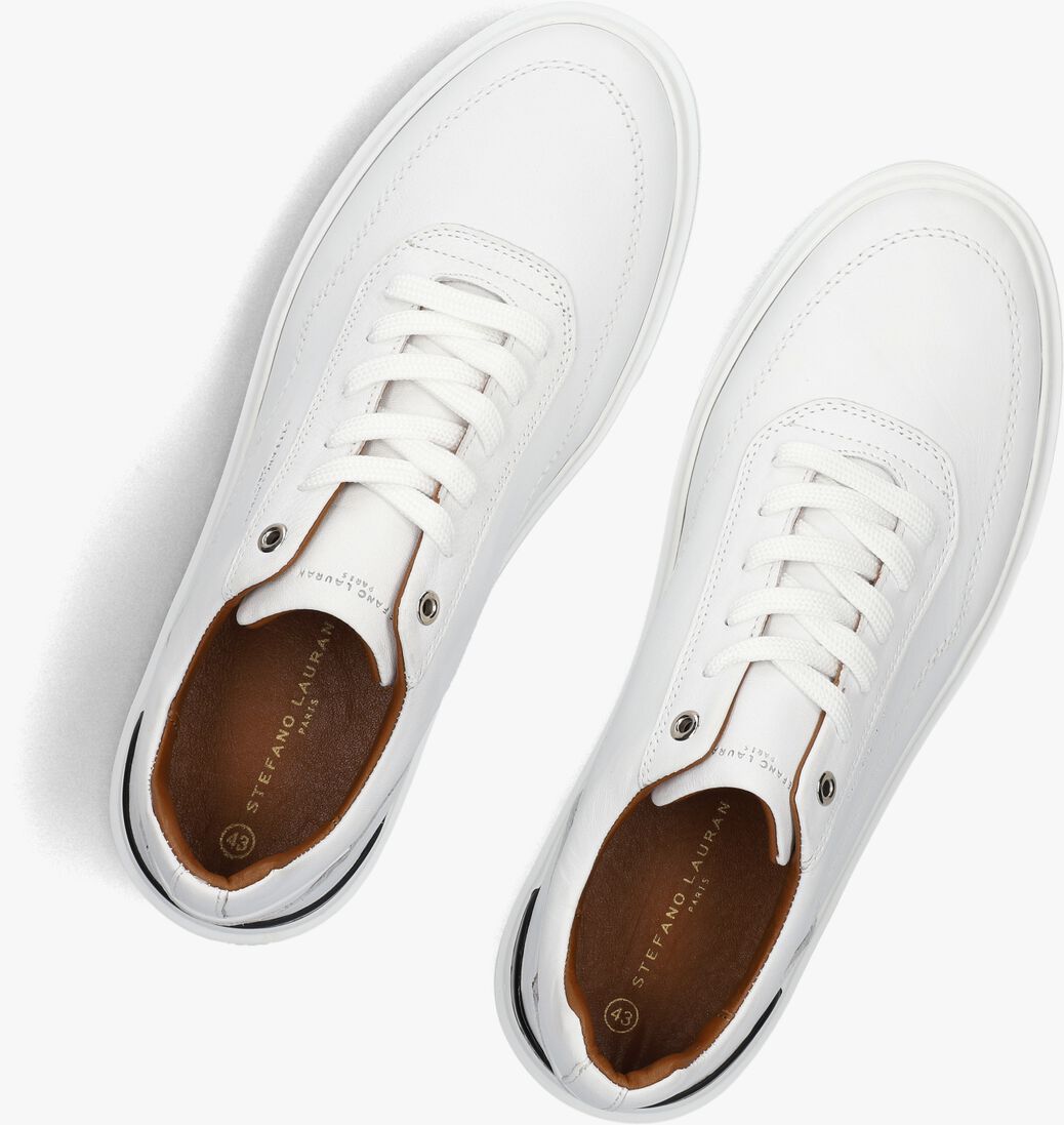 witte stefano lauran lage sneakers star 001