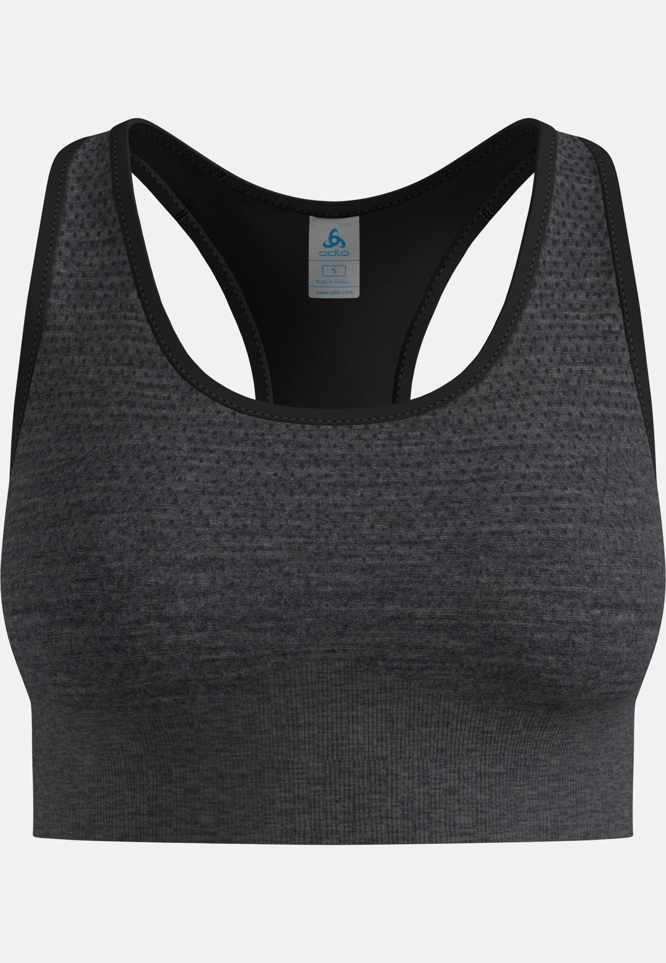 Seamless Sport-BH mit mittlerem Halt in black melange