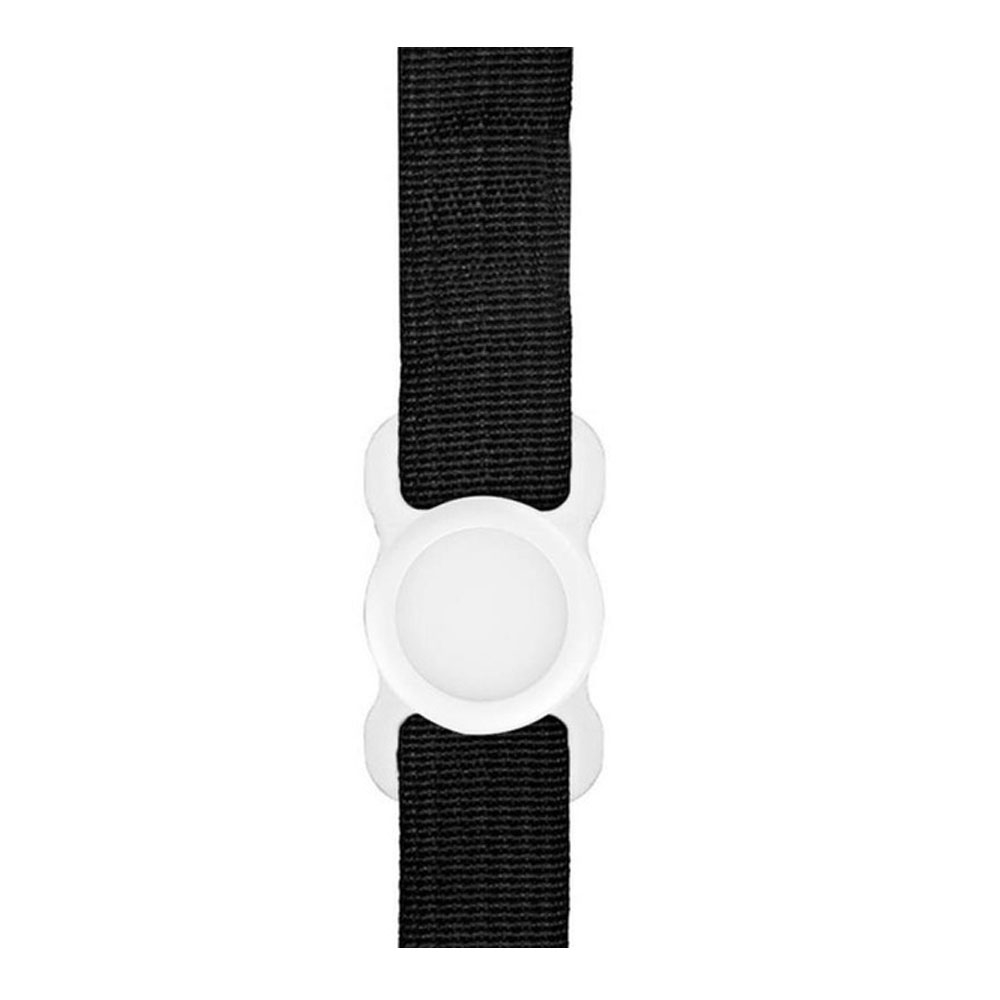 Apple AirTag Silikon Case Hülle Halsband Halterung für Haustiere (Hund / Katze) - Weiss