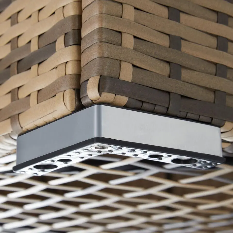 tectake Kussenbox Oslo met aluminium frame 145x82,5x79,5cm, Natuur