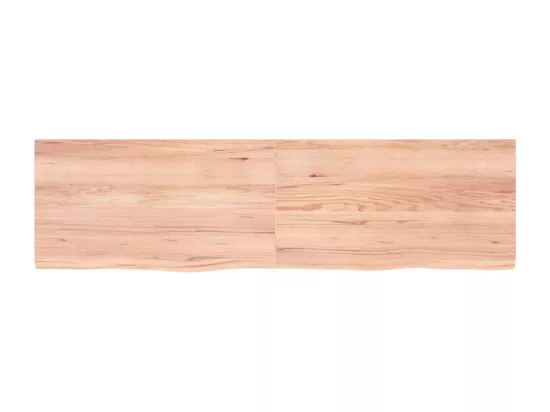 Comptoir de salle de bain marron 180x50x(2-4) cm bois traité