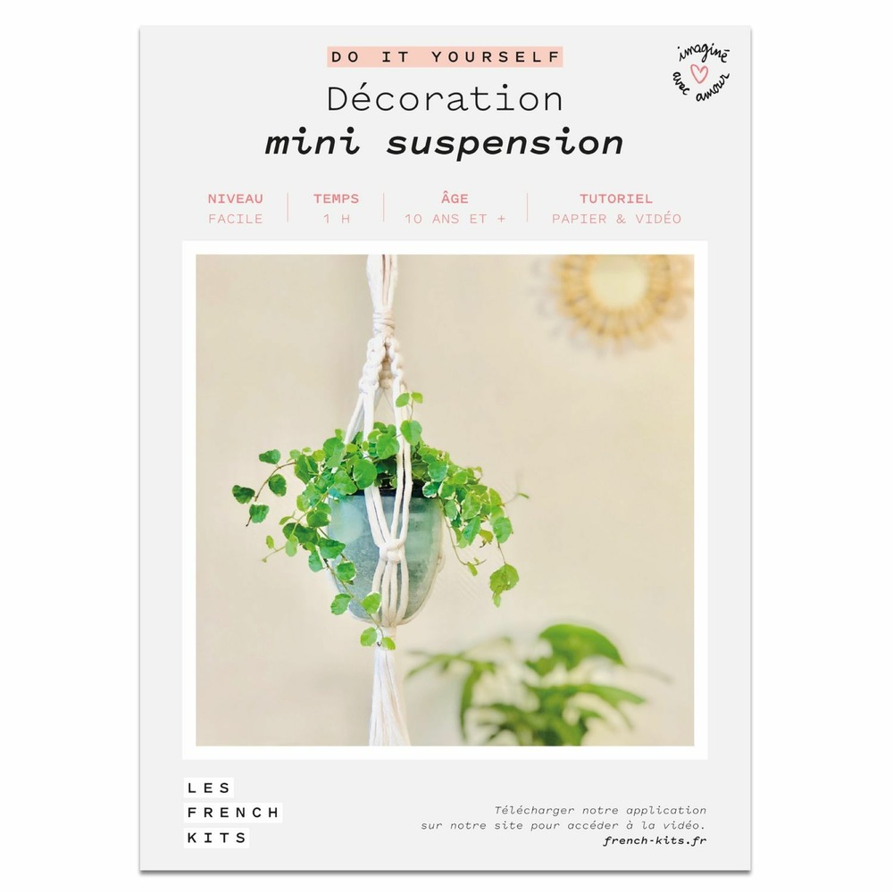 Déco macramé - mini-suspension pour plante