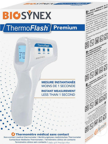 Biosynex ThermoFlash Premium Thermomètre Médical Sans Contact 1 Pièce
