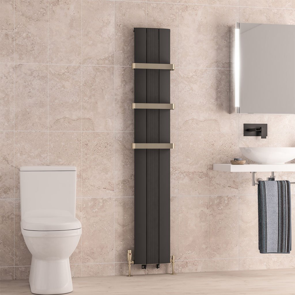 Eastbrook Trent paneelradiator 28x180cm 762W antraciet