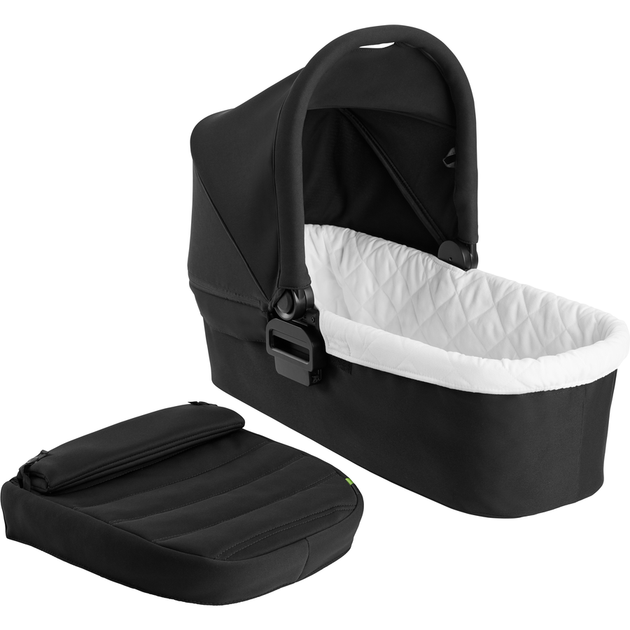 baby jogger Geschwisterwagen City Mini GT2 Double Jet schwarz inklusive Babywanne Mini GT2 Double, 1 x Sicherheitsbügel und Wetterschutz
