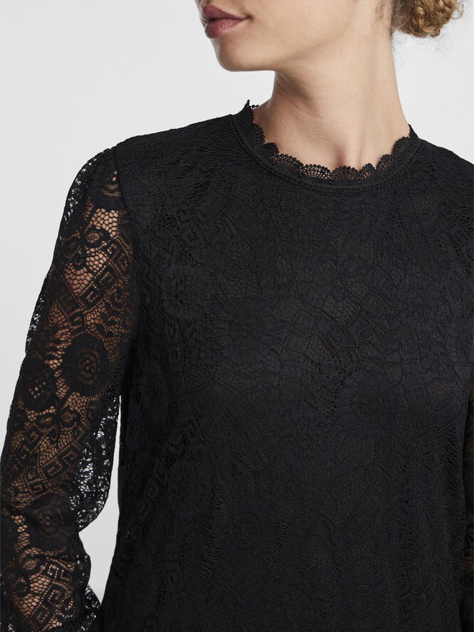 Pieces PCOLLINE LS LACE DRESS NOOS Sort