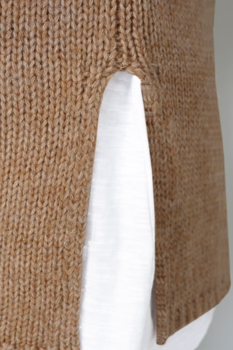Pullover, oversized, Zopfmuster, U-Boot-Ausschnitt, Langarm
