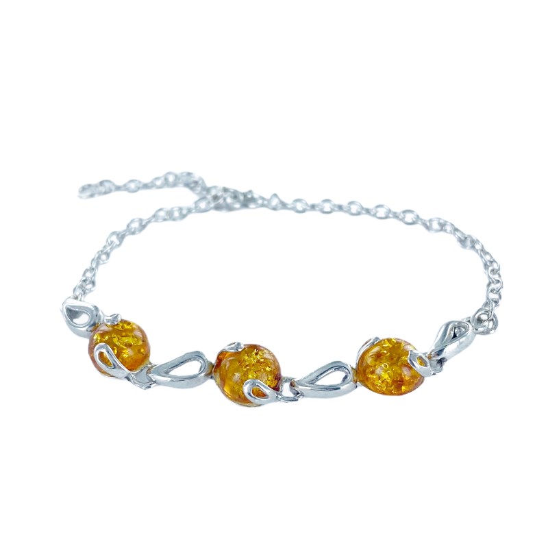 Bracelet argent Ambre de la mer Baltique