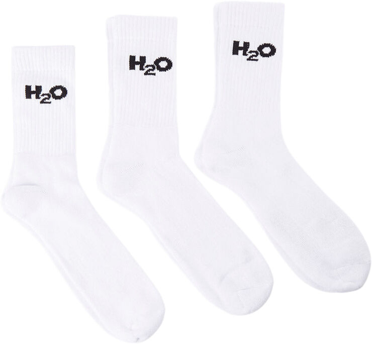 H2O 3-pak tennisstrømper Hvid