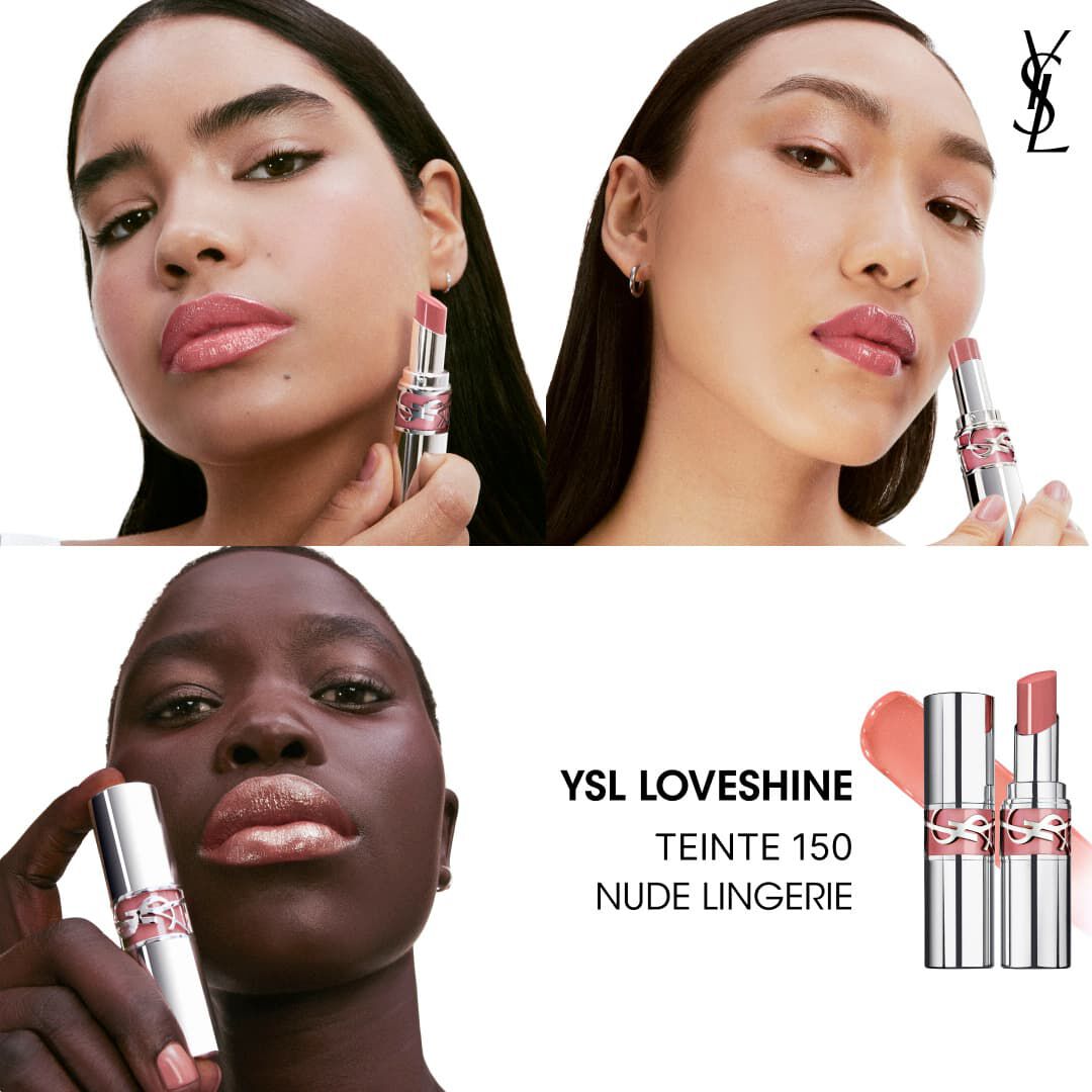 YSL LOVESHINE  ROUGE À LÈVRES BRILLANT ET SOIN - NUDE LINGERIE