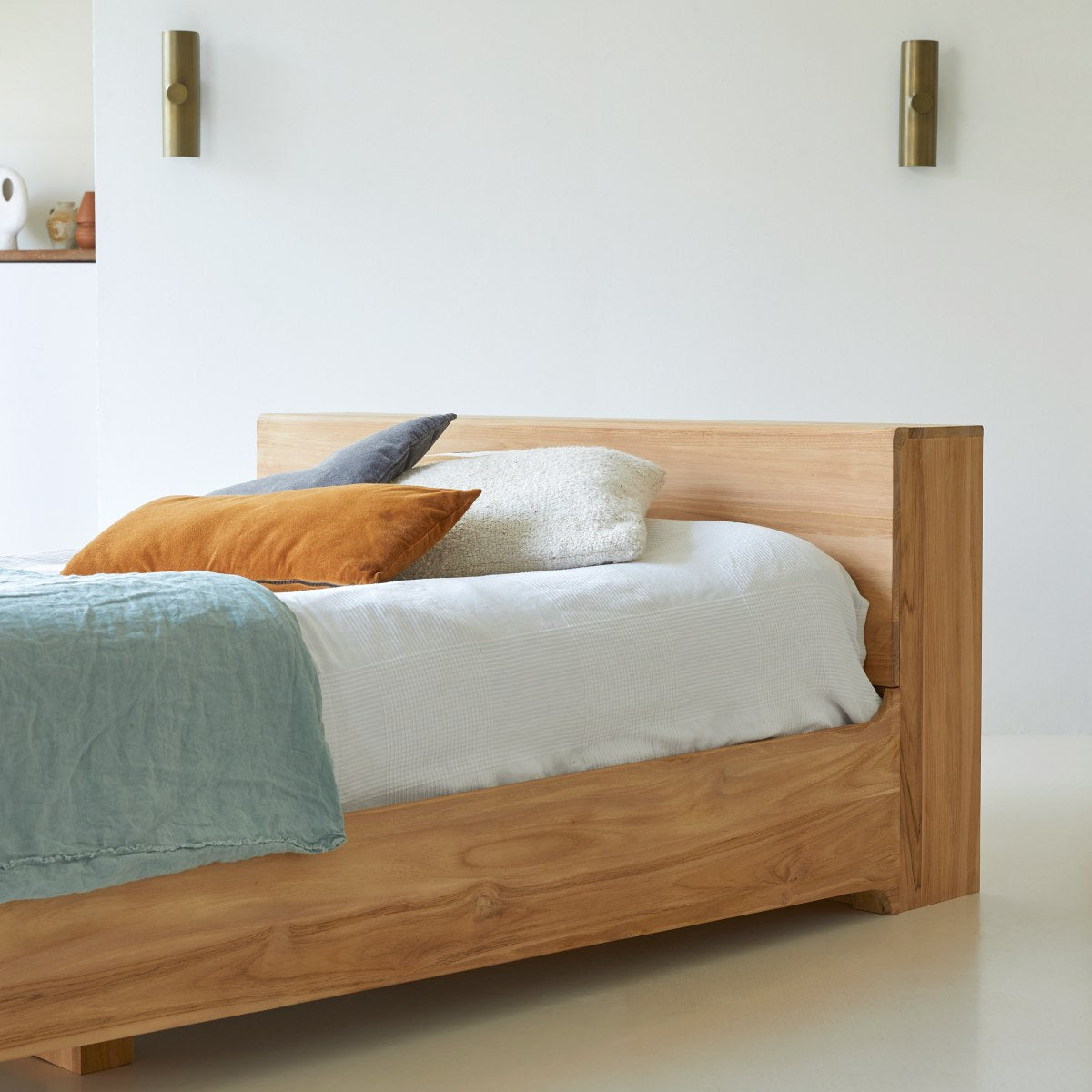 Tikamoon - Flat - Bed in massief teak 160 x 200 cm