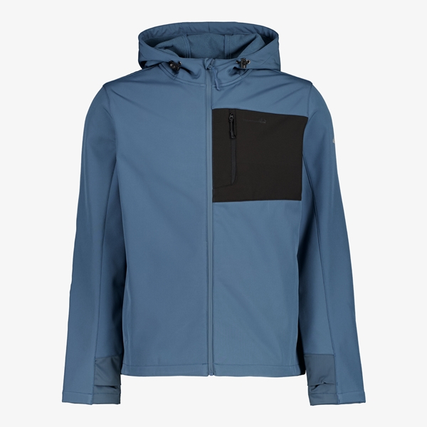 Mountain Peak heren softshell jas blauw